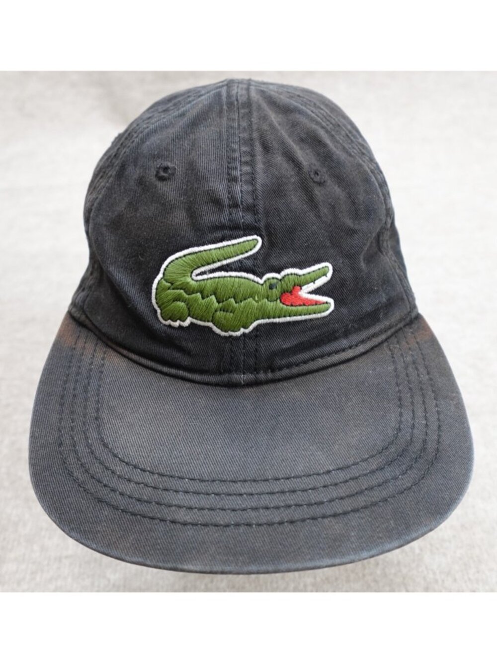Lacoste Hat Strapback Black Large Crock Embroidered Dadhat Cotton